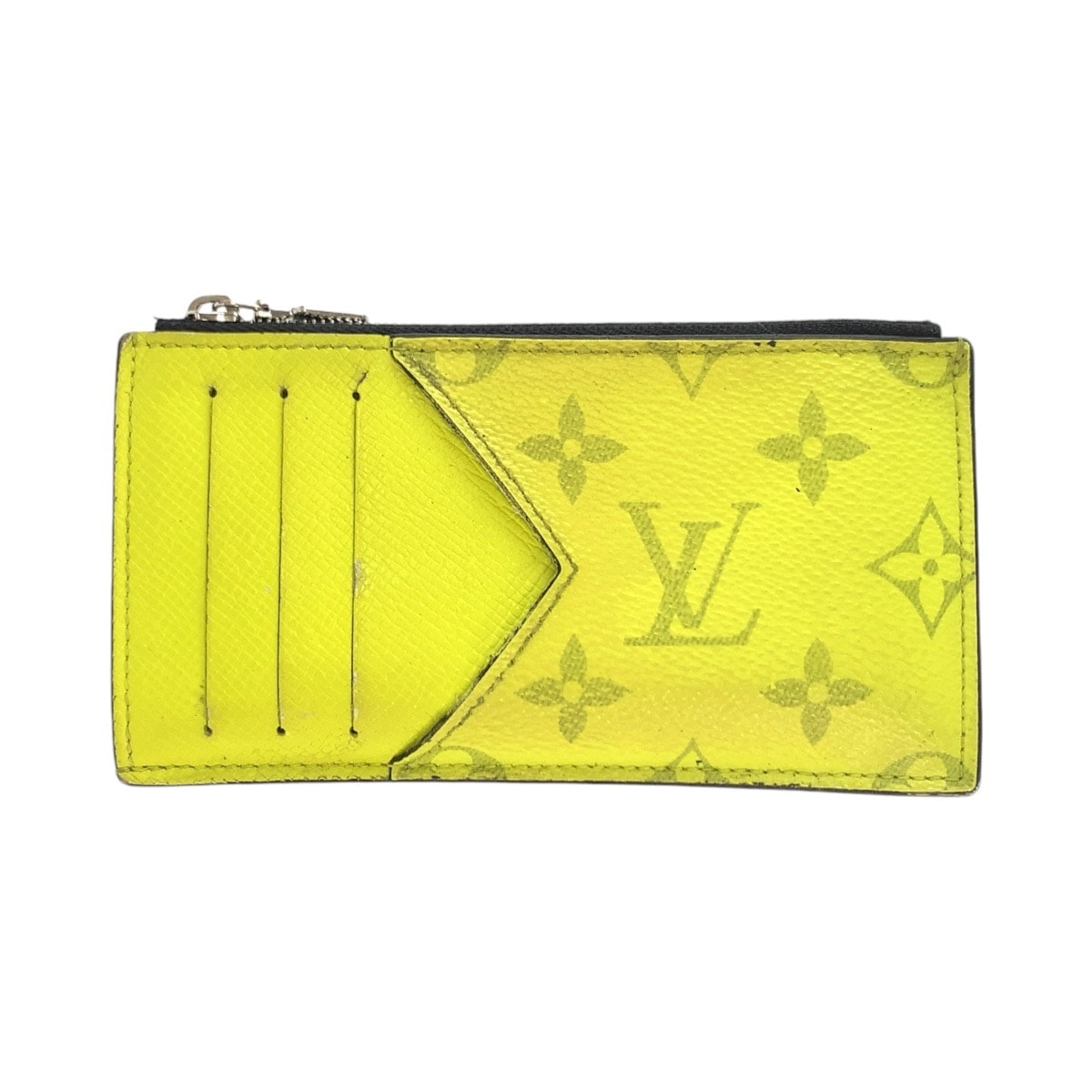 LOUIS VUITTON ルイヴィトン タイガラマ コインカードホルダー ジョーヌ イエロー シルバー金具 PVC コインケース フラグメントケース 506703 【中古】