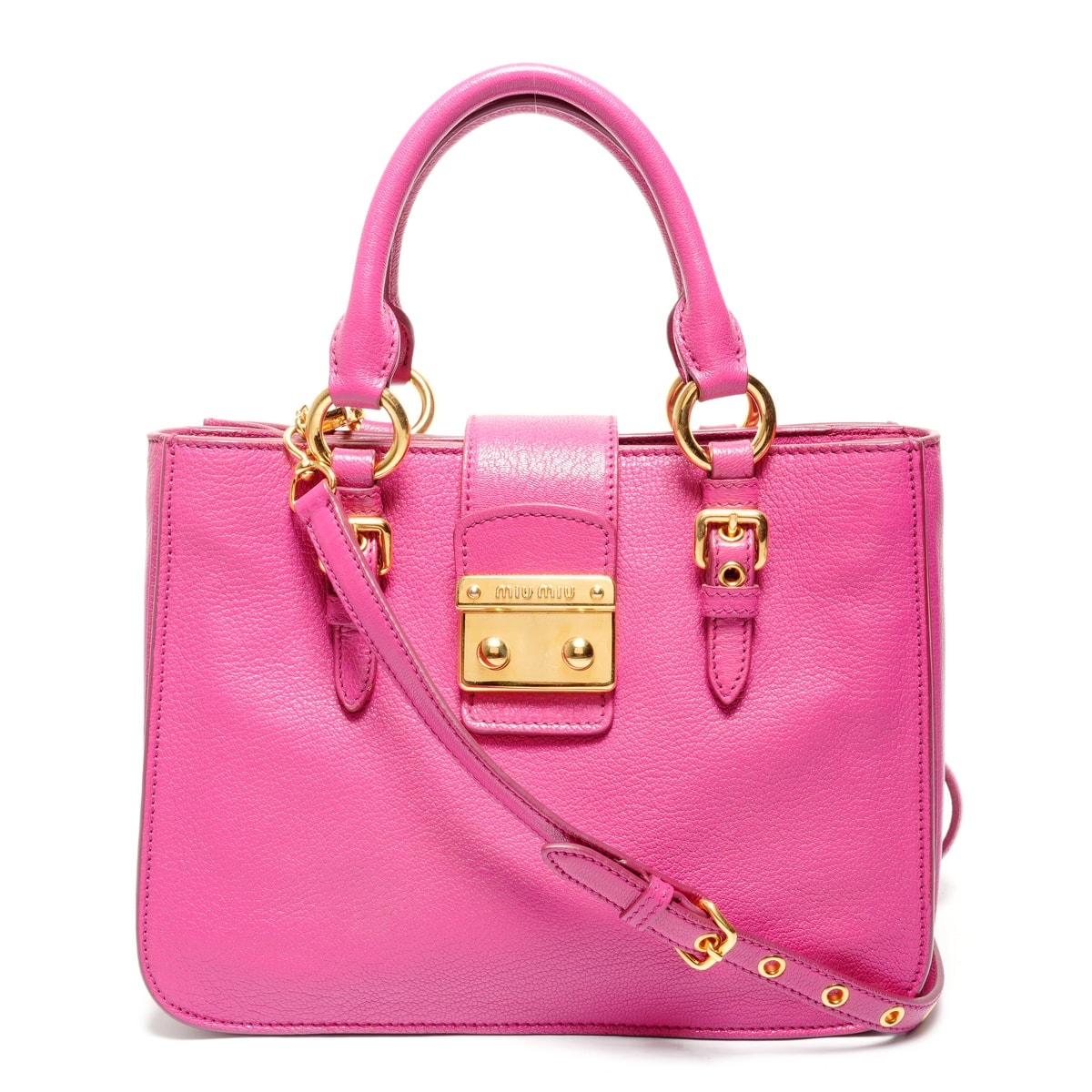 ミュウ ミュウ Miu Miu マドラスレザー 2WAY ショルダーバッグ【中古】