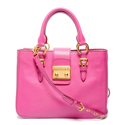 ミュウ ミュウ Miu Miu マドラスレザー 2WAY ショルダーバッグ【中古】