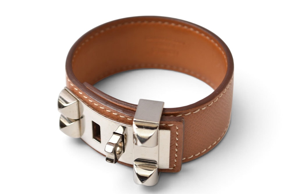 エルメス ブレスレット HERMES コリエドシアン24 #T2 バングル ブラウン/シルバー レディース/メンズ【中古】