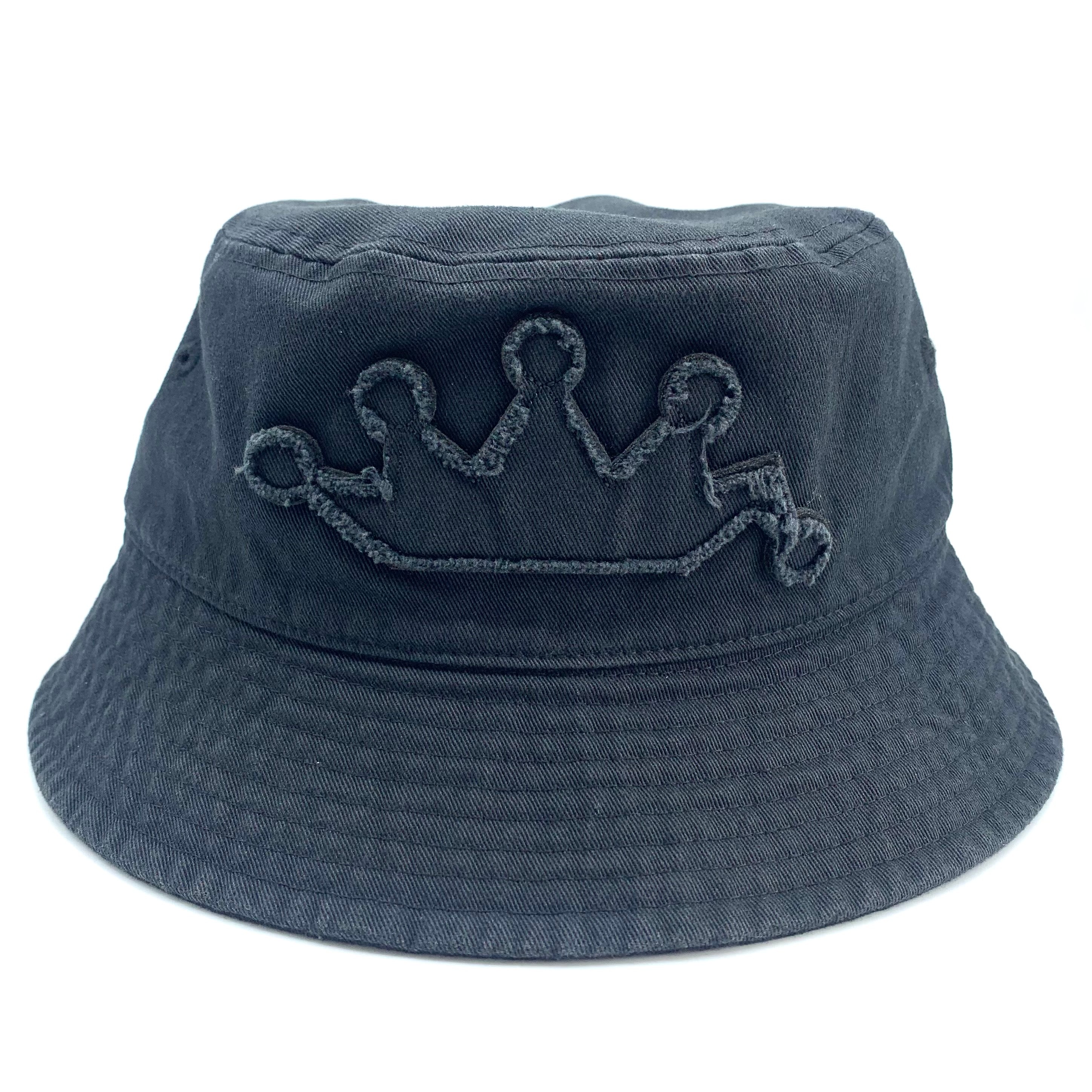 Stussy Bucket Hat Crown Applique "Black"