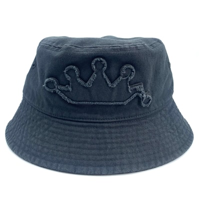 Stussy Bucket Hat Crown Applique "Black"