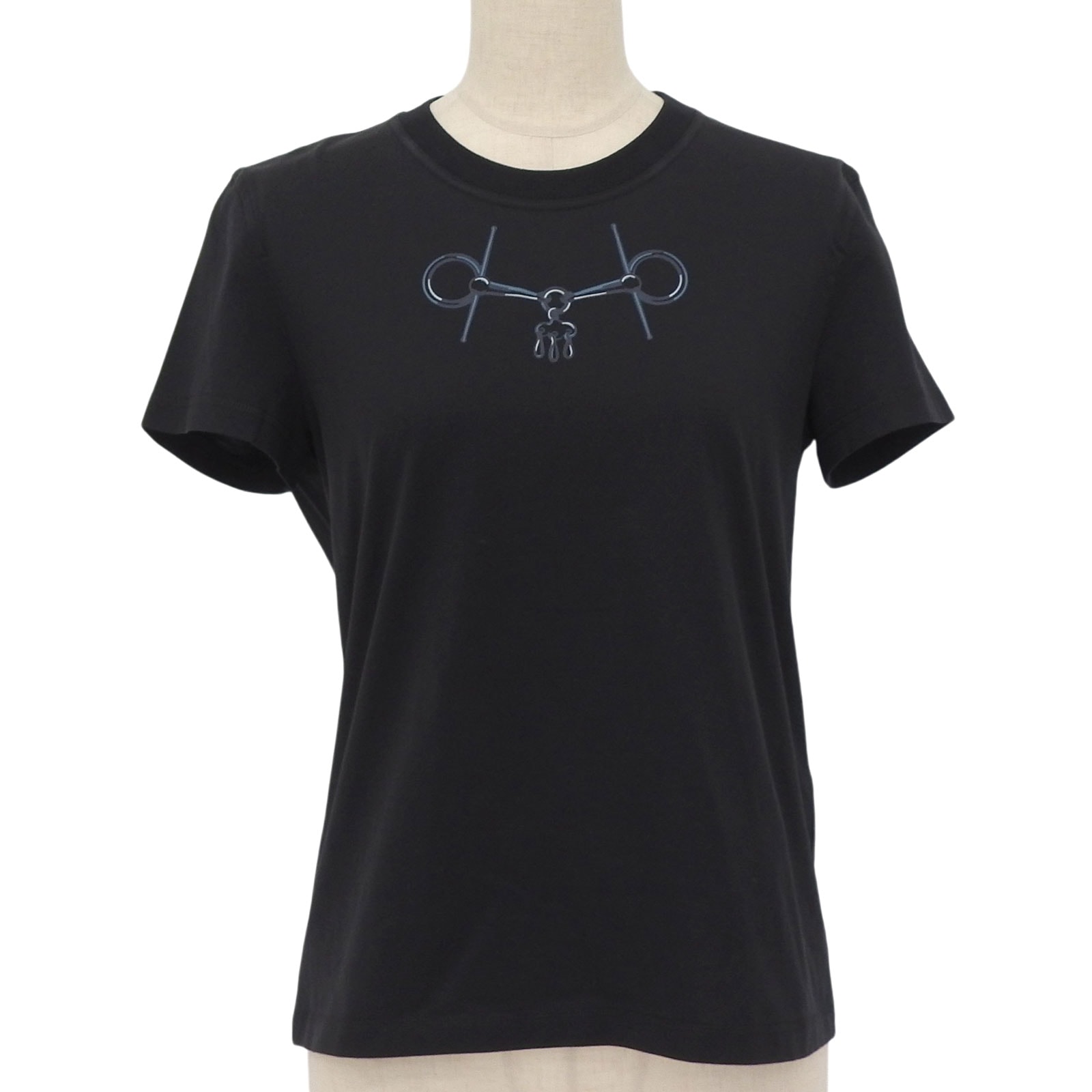 未使用品 エルメス 半袖Tシャツ ブラック レディース 36 4H4643DA