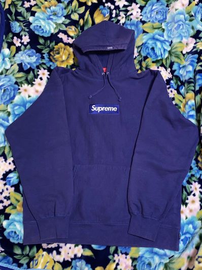 Supreme Box Logo Hooded Sweatshirt "Washed Navy" (21FW)