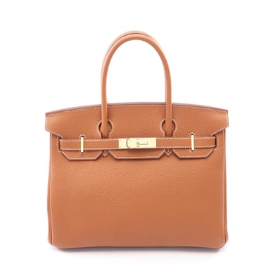 エルメス HERMES バーキン30 ゴールド ハンドバッグ バッグ トゴ トゴ レディース ブラウン系 【中古】