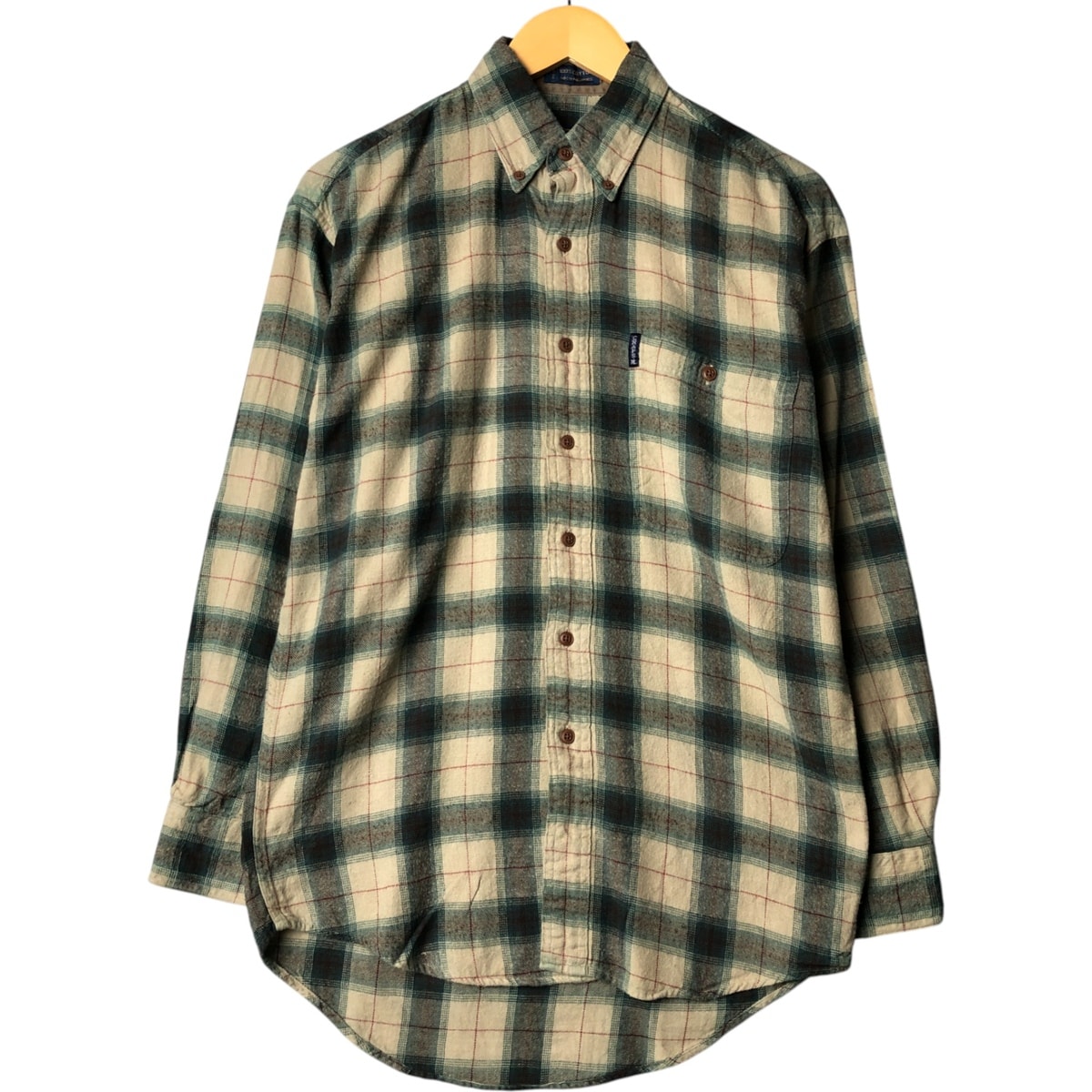 古着 80年代 ラルフローレン Ralph Lauren CHAPS チャップス 長袖 ボタンダウン ライトネルチェックシャツ メンズS相当 ヴィンテージ/eaa545640