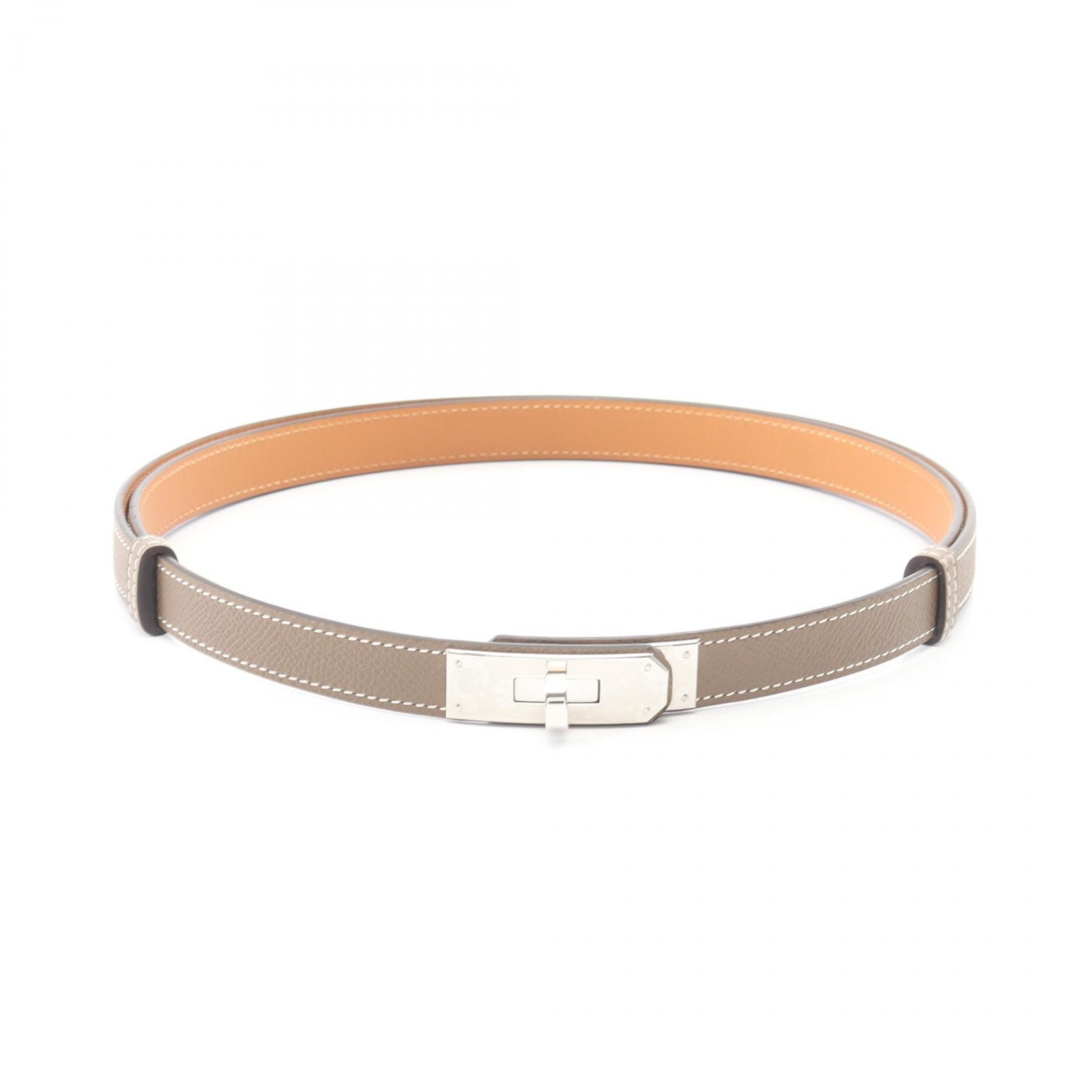 エルメス HERMES ケリーベルト ベルト 衣料品 レザー ヴォーエプソン エトゥープ A刻印(2017年製造) レディース ベージュ系 【中古】
