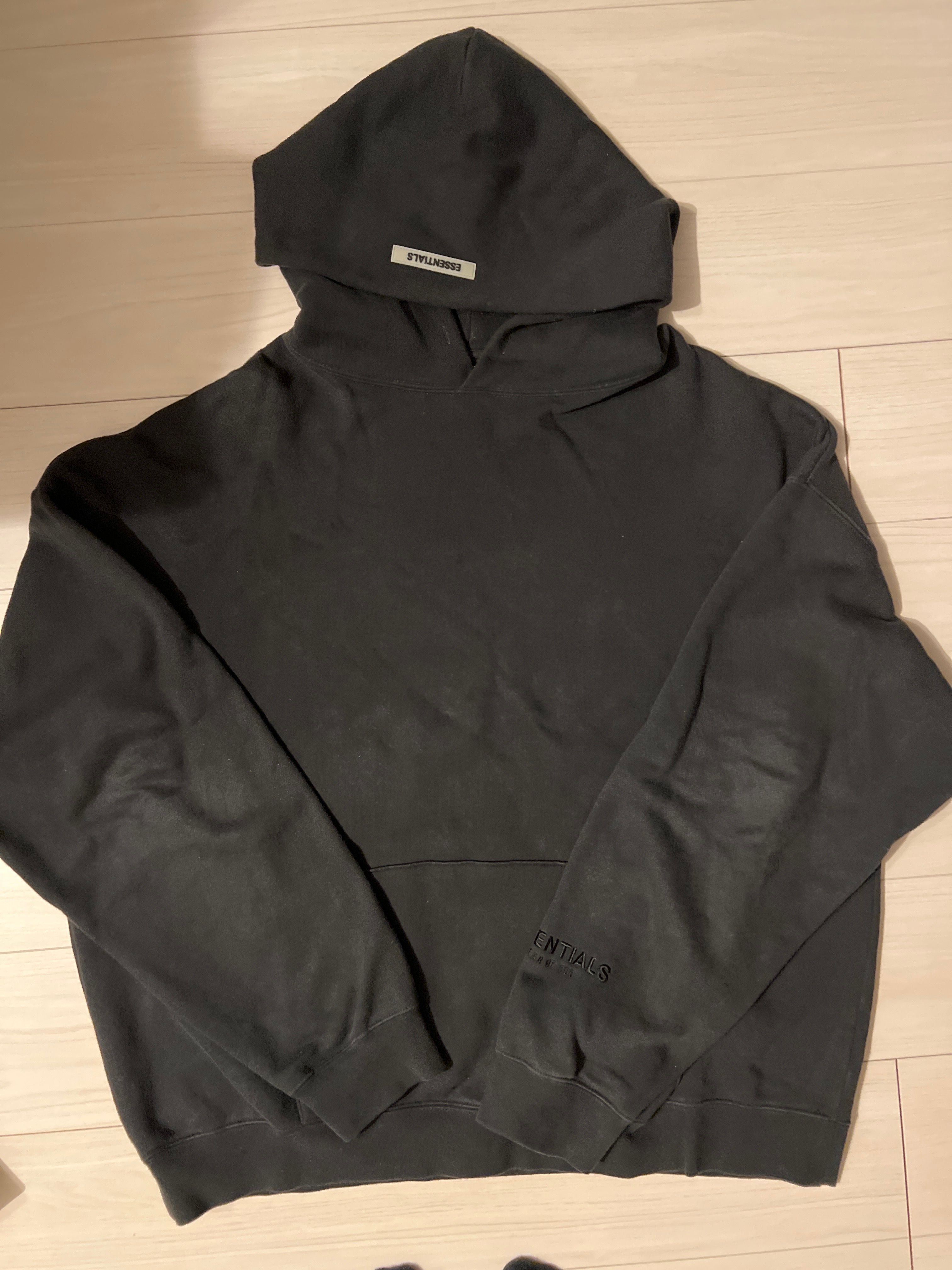 FEAR OF GOD ESSENTIALS 3M Logo Pullover Hoodie "Black"