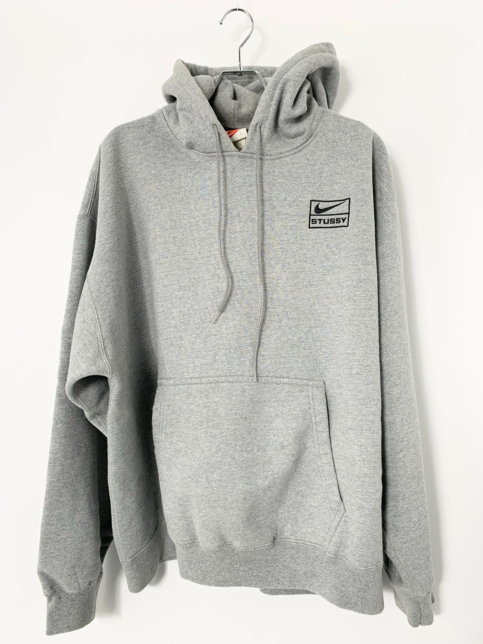Stussy × Nike NRG Washed Hoodie (US Size) "Grey" DJ9488-063