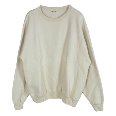 AURALEE オーラリー スウェット 23AW A23AP02TU SMOOTH SOFT SWEAT P/O スムースソフト クルーネック スウェット トレーナー オフホワイト系 5【中古】