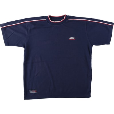 古着 90~00年代 アンブロ UMBRO 鹿の子 モックネック ロゴTシャツ メンズM相当/eaa638750