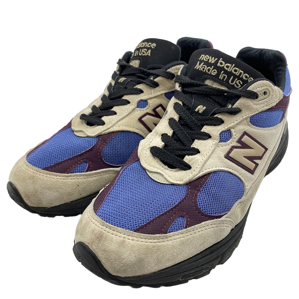 NEW BALANCE ニューバランス スニーカー MR993ALL × Aime Leon Dore エメレオンドレ 993 Taupe トープ ローカットスニーカー ベージュ系 ブラック系 28cm【中古】