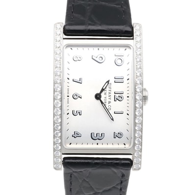 ティファニー イーストウエスト 腕時計 時計 ステンレススチール 60558027 クオーツ レディース 1年保証 TIFFANY&Co. 中古