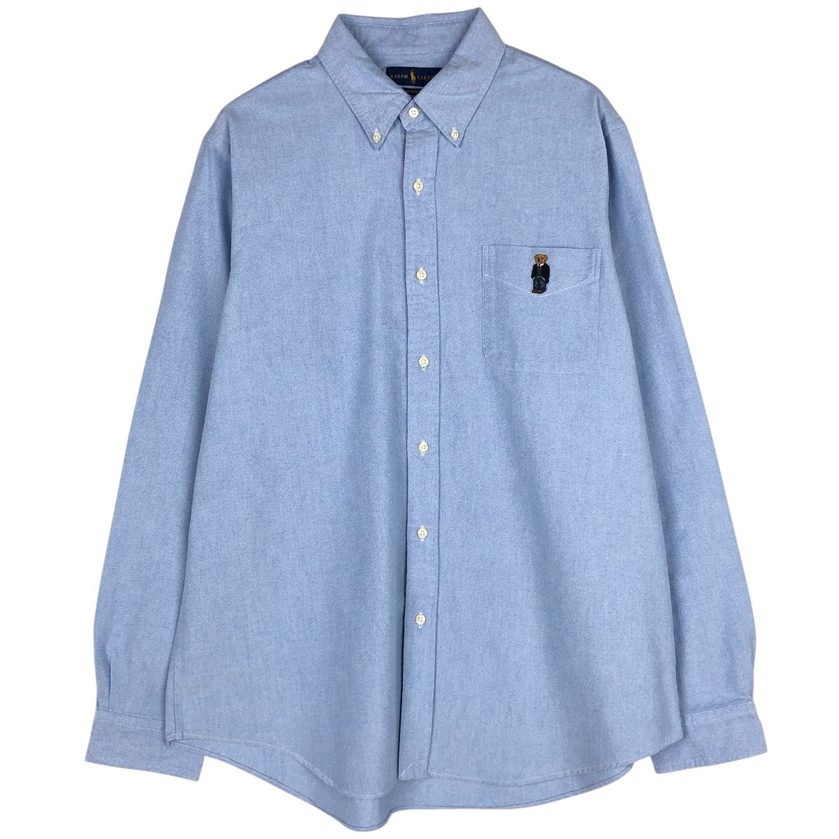 古着 ラルフローレン Ralph Lauren CLASSIC FIT クラシックフィット ポロベア 長袖 ボタンダウンシャツ メンズXL相当/eaa664198