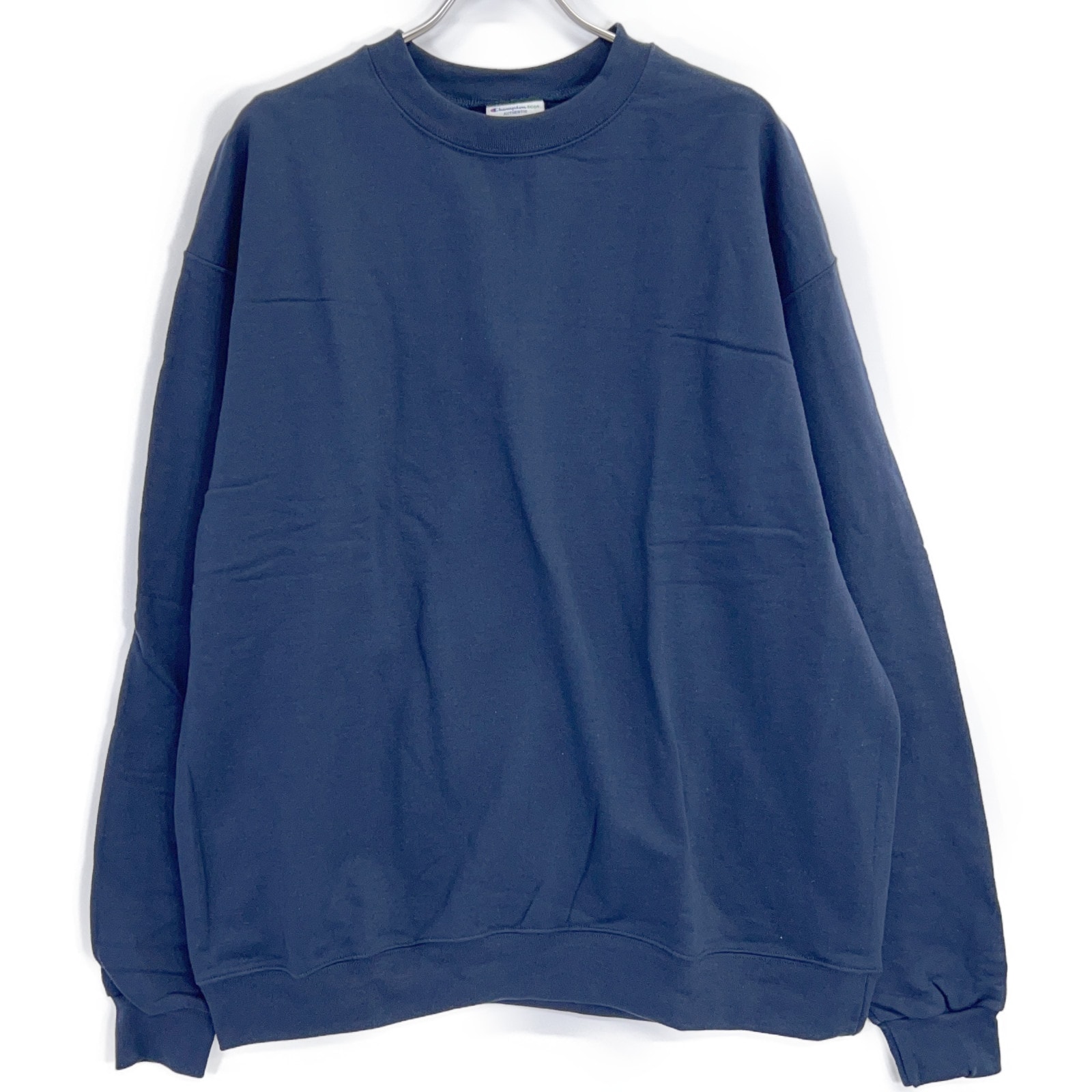 チャンピオン ネイビー クルーネック 裏起毛 スウェットシャツ XL