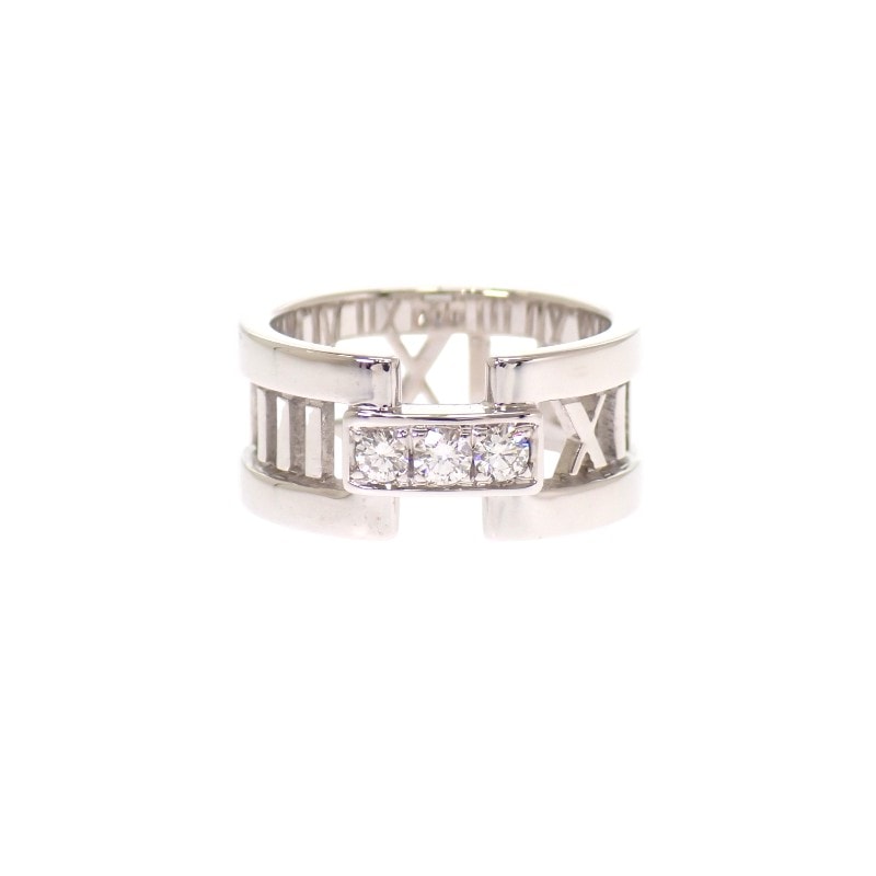 ティファニー TIFFANY&Co. アトラス オープン 8号 リング K18ホワイトゴールド ダイヤモンド レディース【中古】【Aランク】