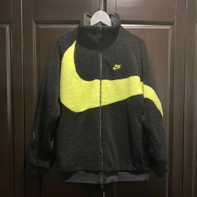 Nike Big Swoosh Reversible Boa Jacket"Black Neon"