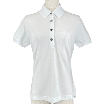 未使用品 エルメス 半袖ポロシャツ ホワイト レディース S