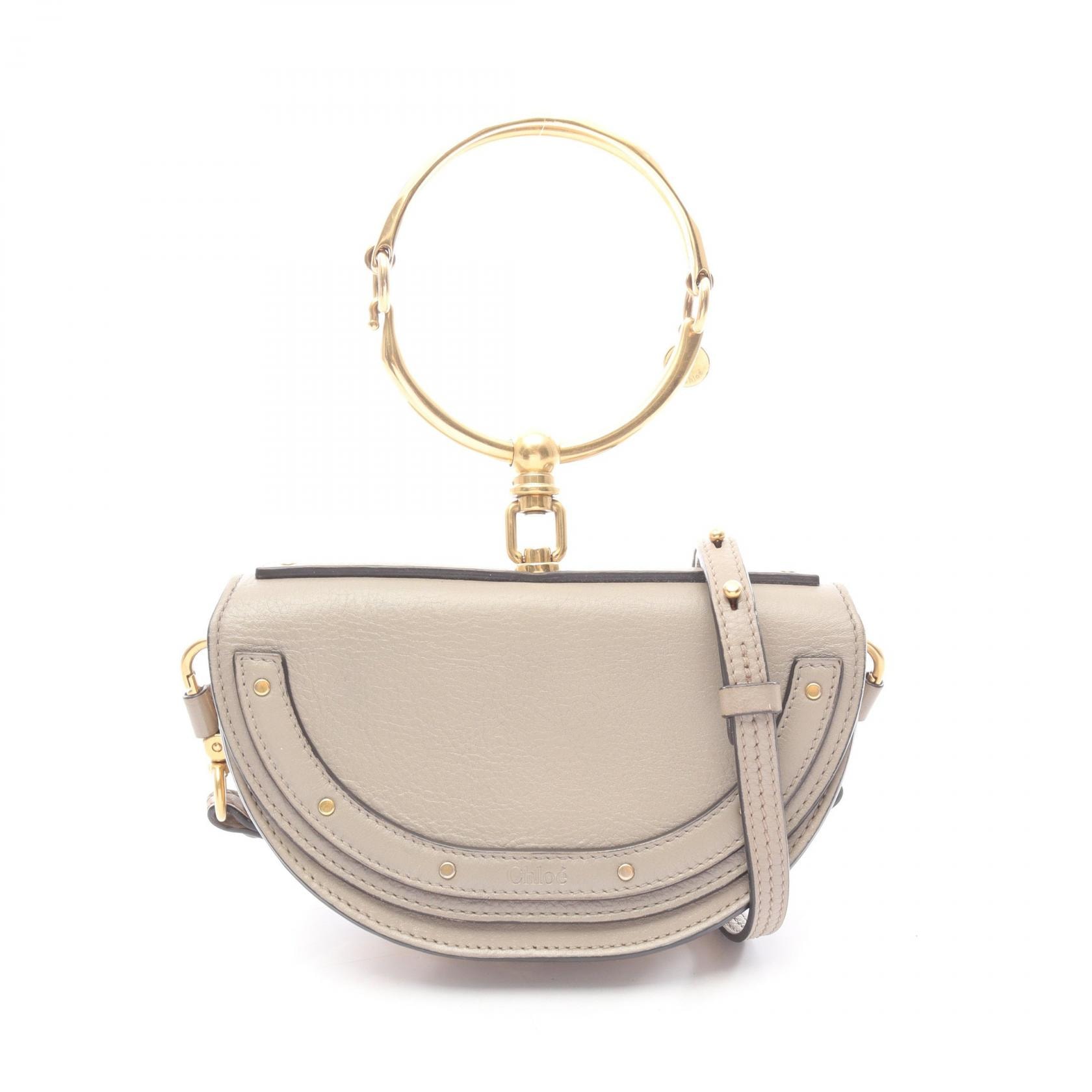 クロエ Chloe ナイル ミノディエール 2WAY ハンドバッグ バッグ レザー レディース ベージュ系 【中古】