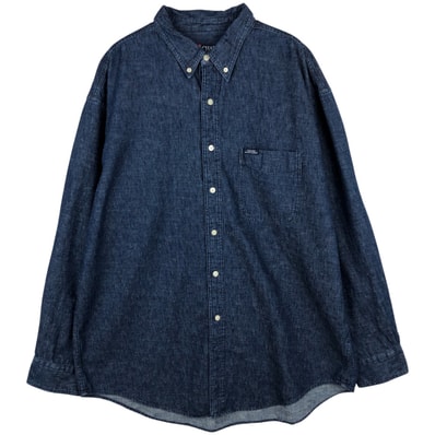古着 ラルフローレン Ralph Lauren CHAPS チャップス 長袖 ボタンダウンデニムシャツ メンズXL相当/eaa646683