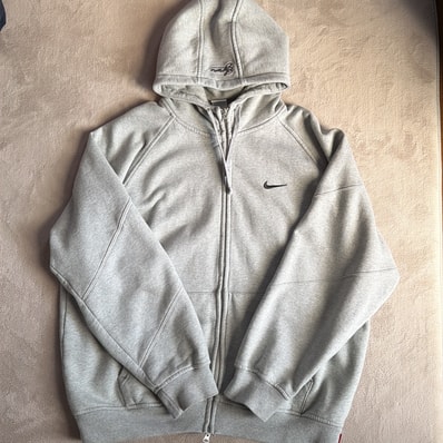 Supreme x Nike Zip Up Hooded Sweatshirt "Heather Grey"