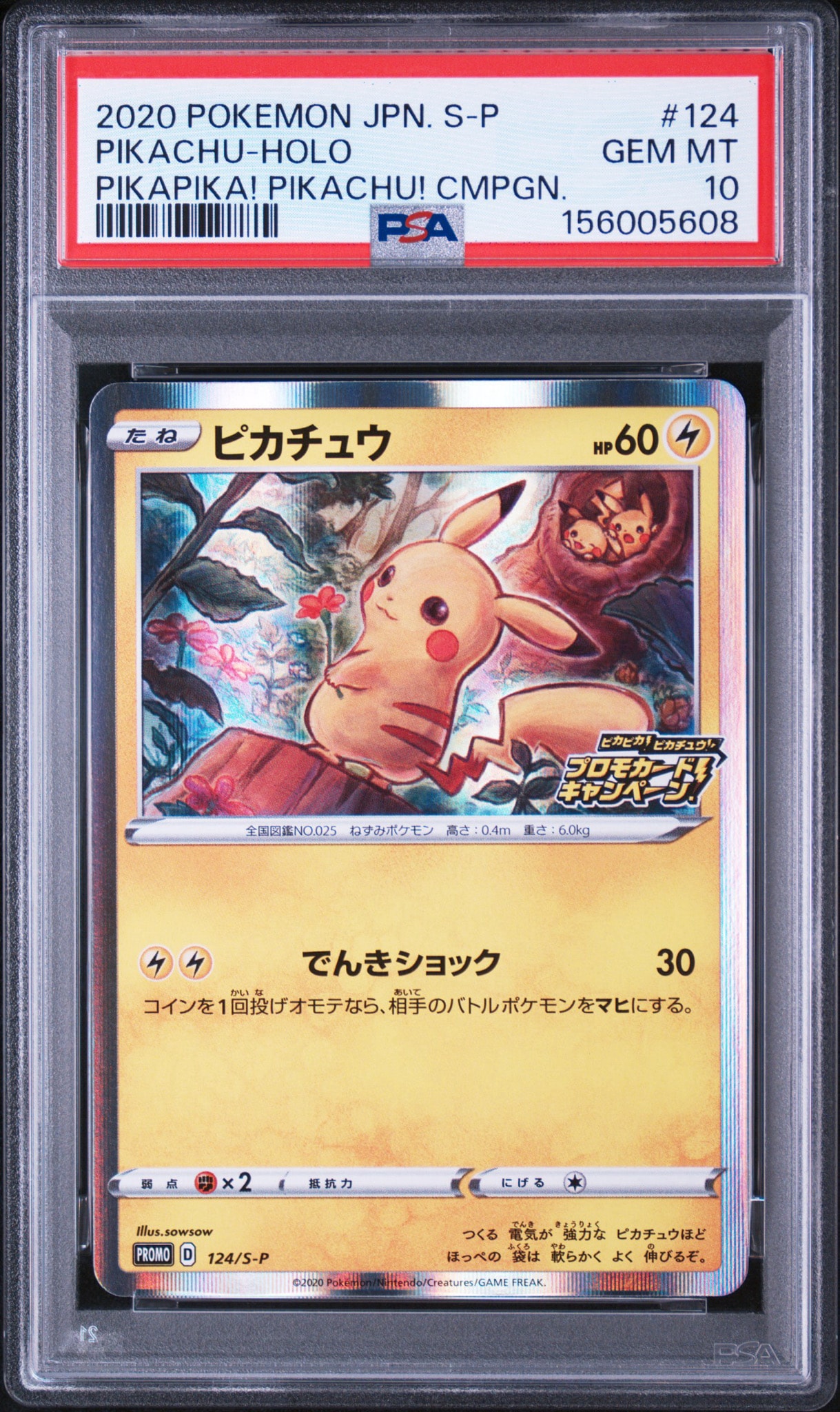 ピカチュウ: プロモ P [S-P 124](ピカピカ！ピカチュウ！プロモカード