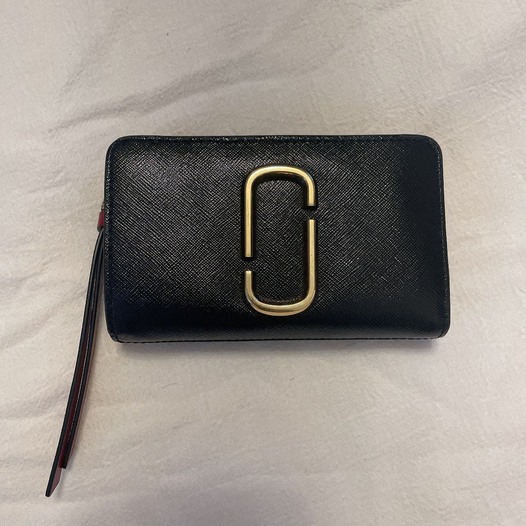 Marc Jacobs The Snapshot Compact Wallet "Black/Chianti"