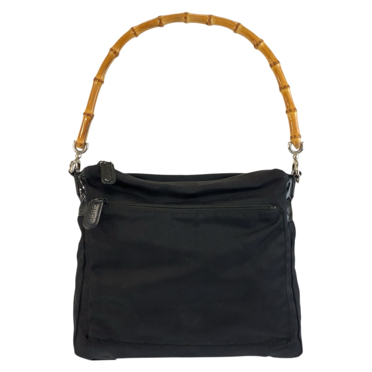 GUCCI グッチ バンブー ブラック 黒 シルバー金具 ナイロン ショルダーバッグ 603744 【中古】