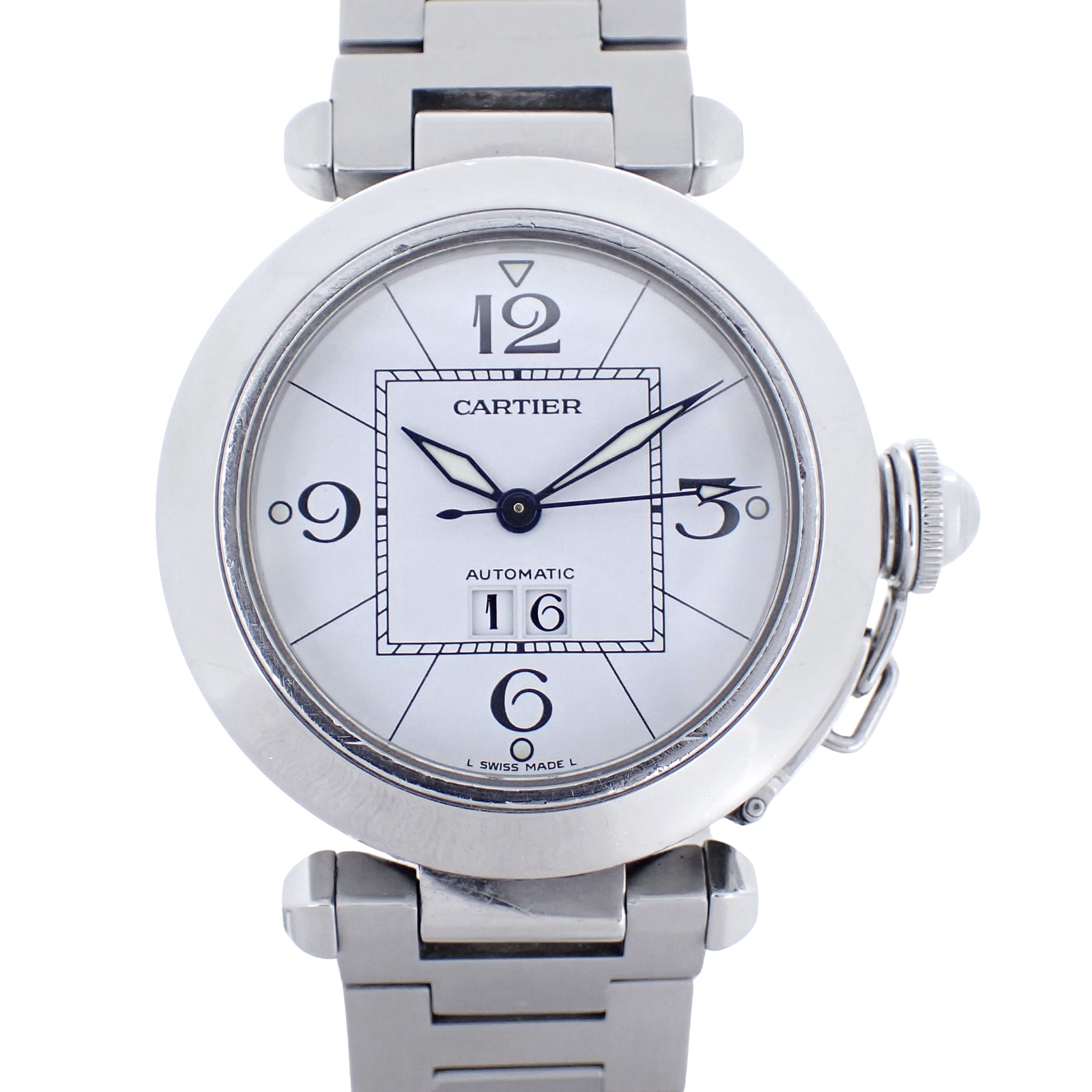 Cartier カルティエ パシャC ビッグデイト W31055M7 ボーイズ ユニセックス メンズ 腕時計