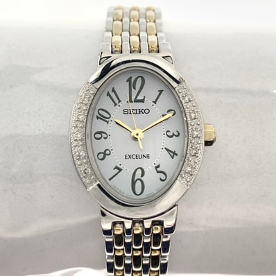 〇〇SEIKO セイコー ドルチェ&エクセリーヌ レディース腕時計 SWCQ051 シルバー x ゴールド