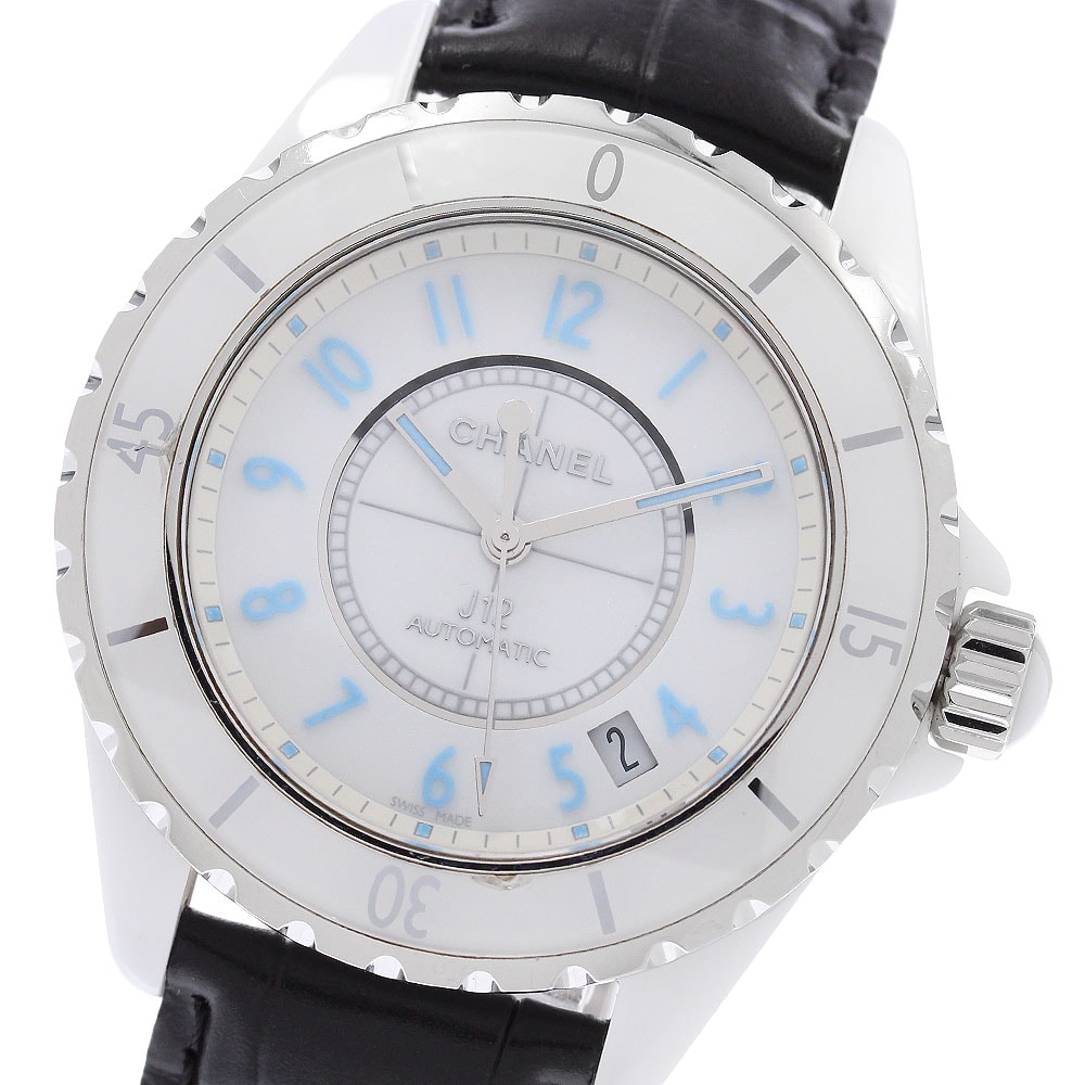 シャネル J12 ブルーライト H3827 メンズ 【中古】
