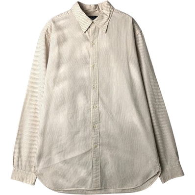 古着 ラルフローレン Ralph Lauren POLO by Ralph Lauren 長袖 コットンストライプシャツ メンズM相当/eaa649982