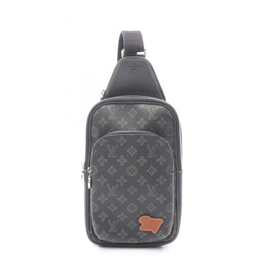 ルイ・ヴィトン LOUIS VUITTON アヴェニュー スリングバッグ LVフォール ウエストバッグ ボディバッグ バッグ PVCコーティングキャンバス レザー メンズ グリーン系 / ネイビー系 M46344 【中古】