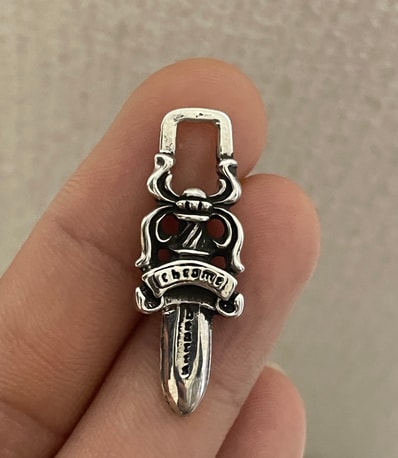 Chrome Hearts #5 Dagger Charm Zip 1 "Silver"