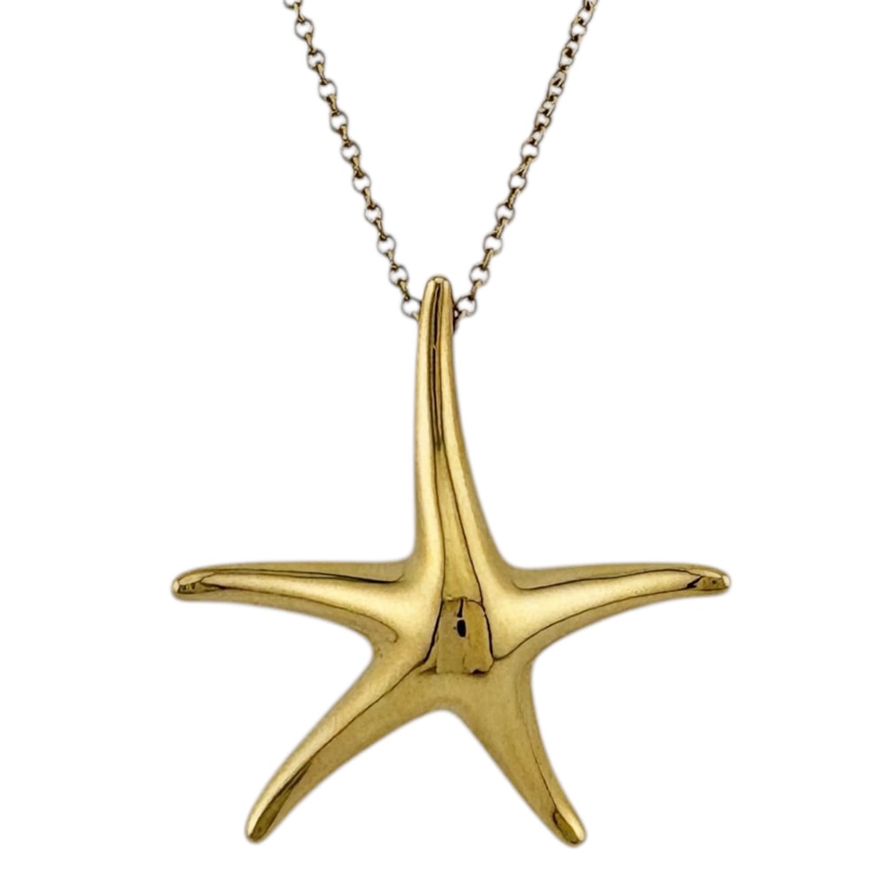 ティファニー スターフィッシュ ネックレス 18金 K18イエローゴールド レディース TIFFANY&Co. 中古