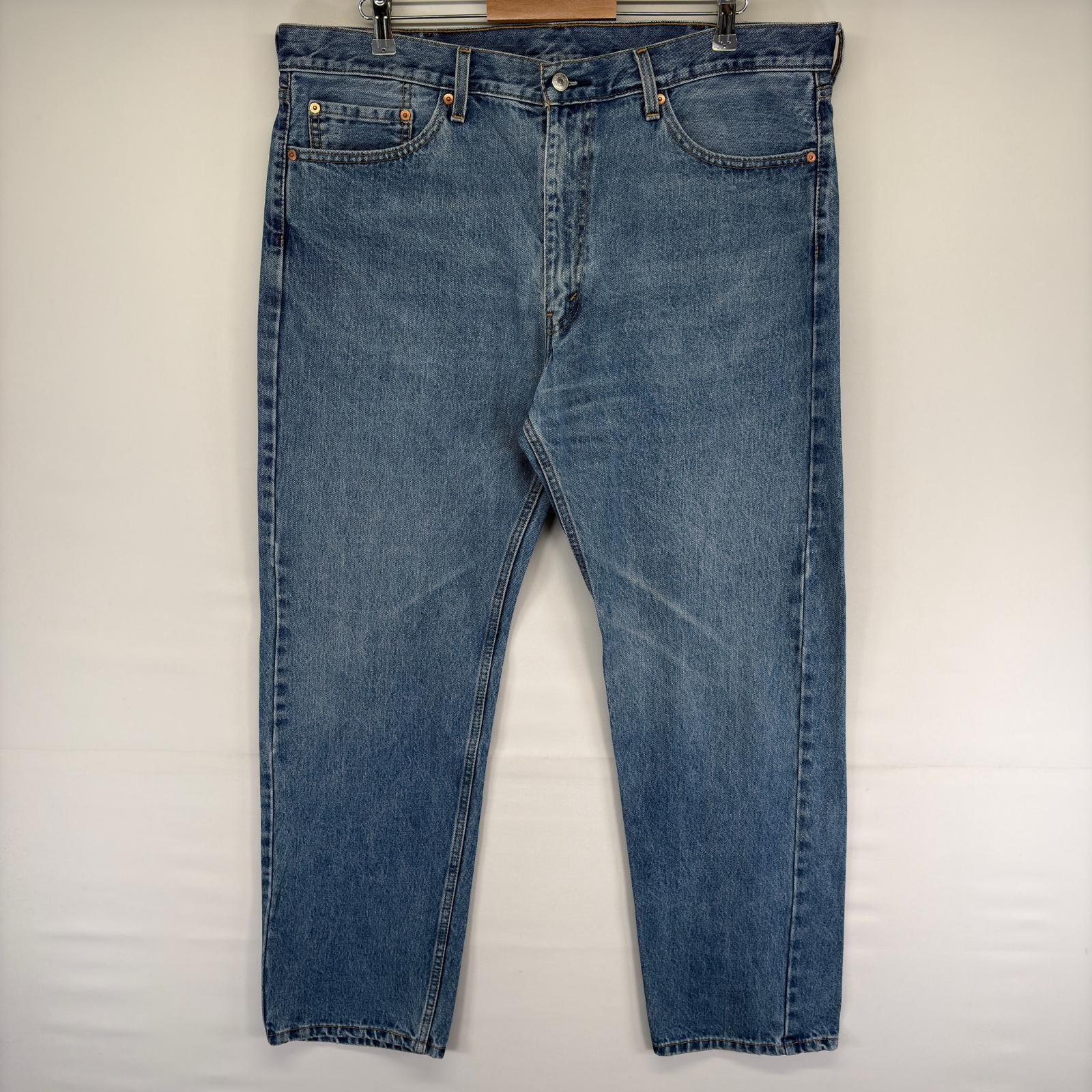 古着 リーバイス Levi's デニム パンツ ストレート 505 ジッパーフライ ジーンズ ジーパン 5ポケット w40 L32  ブルー系 メンズ