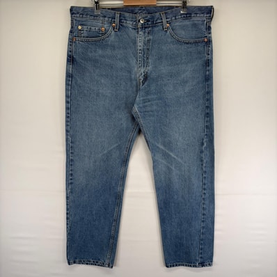 古着 リーバイス Levi's デニム パンツ ストレート 505 ジッパーフライ ジーンズ ジーパン 5ポケット w40 L32 ブルー系 メンズ