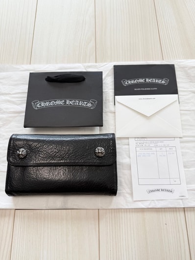 使用期間半年の超美品/付属品完備/値下げ交渉可能 / 正規品!CHROME HEARTS クロムハーツ ウェーブ WAVE ウォレット 財布