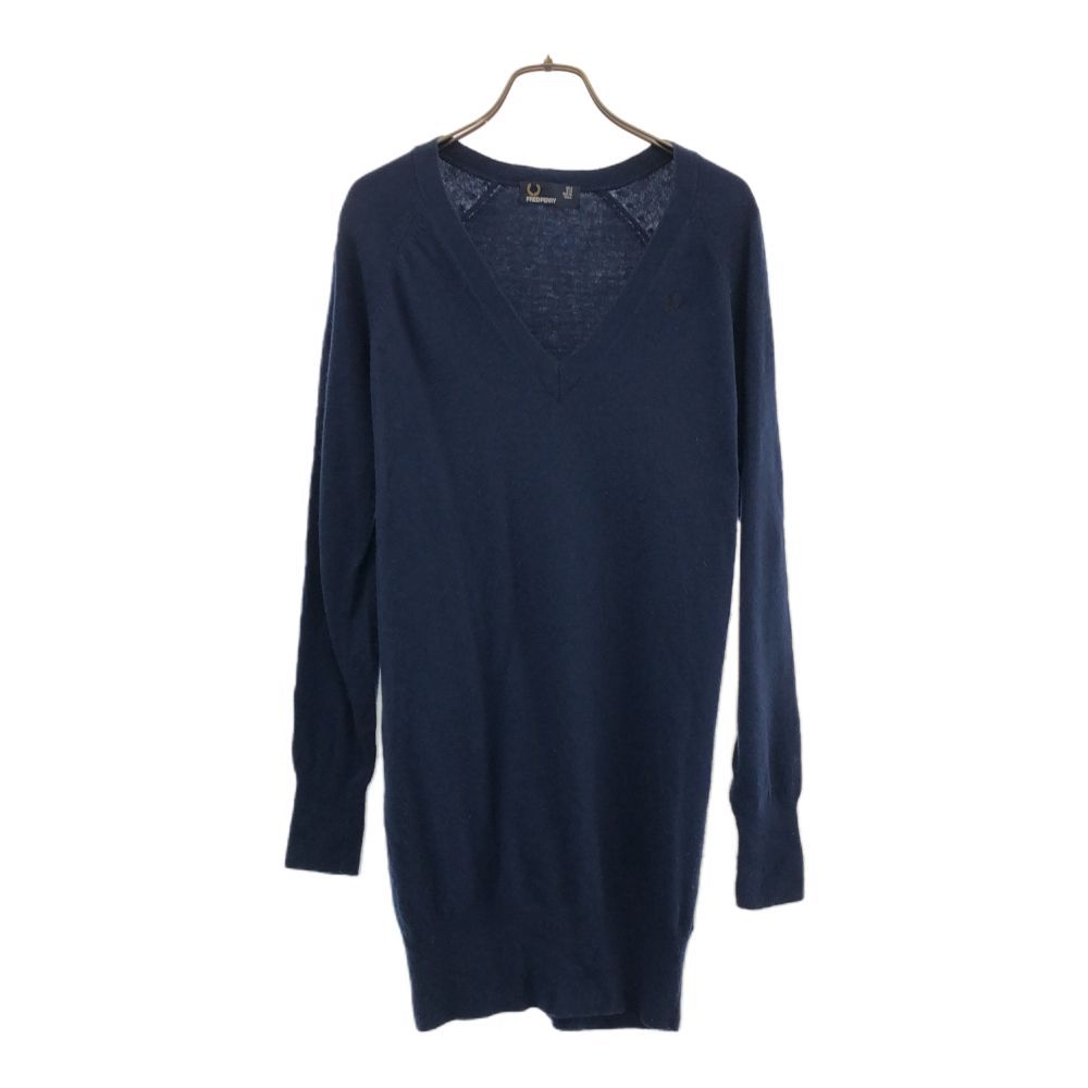 FRED PERRY 長袖 Vネック ニット ワンピース