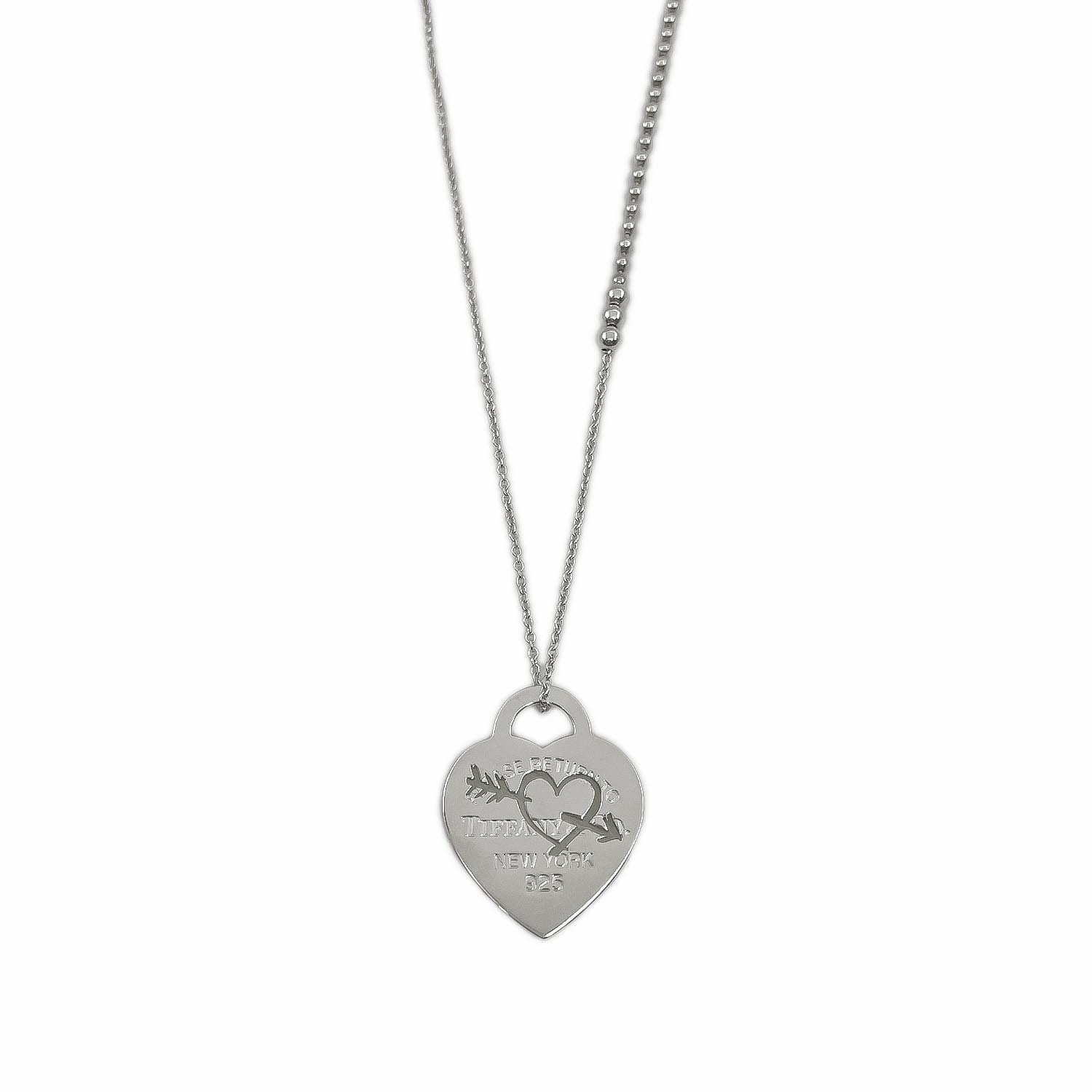 TIFFANY&Co. ティファニー リターントゥ ハートタグ エッチド ハート&アロー ネックレス
 ペンダント SV925 シルバー 新品仕上済 レディース
 【中古】