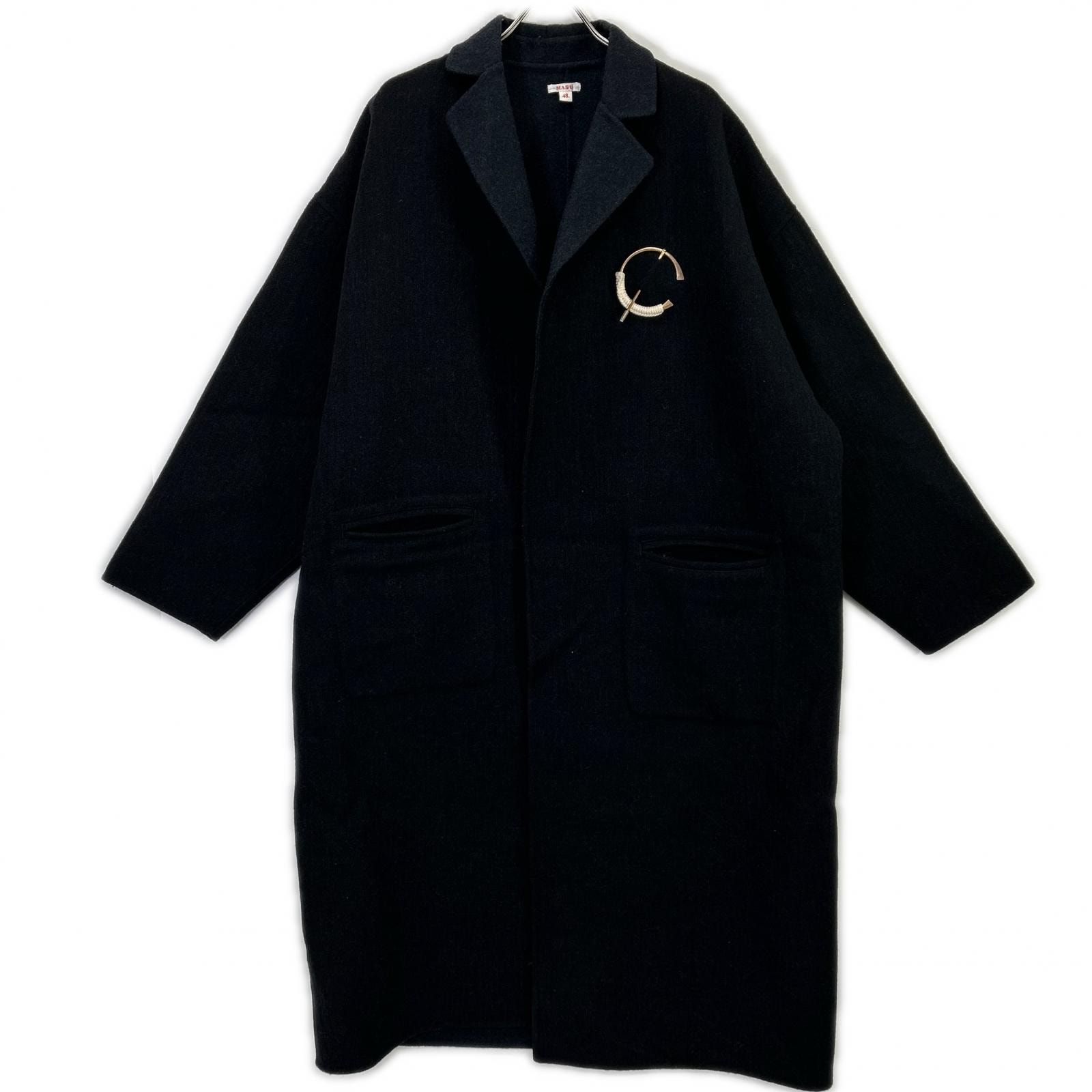 エム エー エス ユー チャコール ウール over robe coat 20AW 48