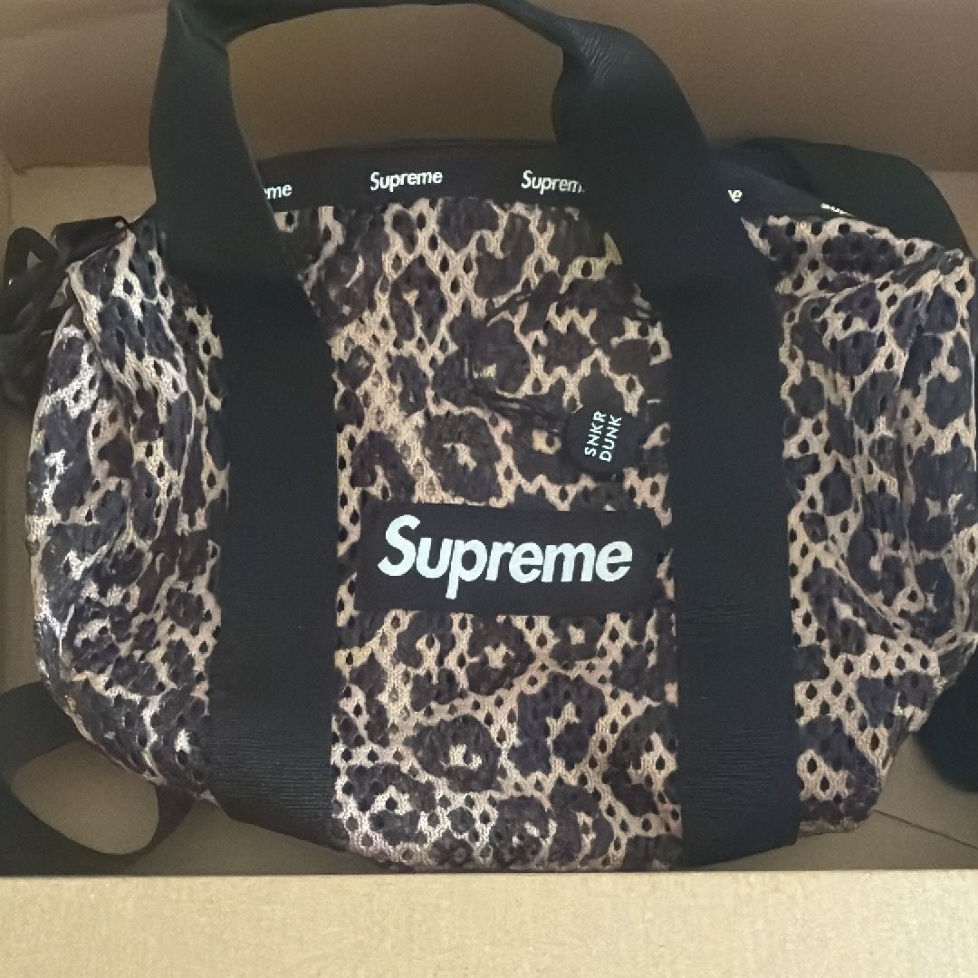Supreme Mesh Mini Duffle Bag "Leopard" (23SS)