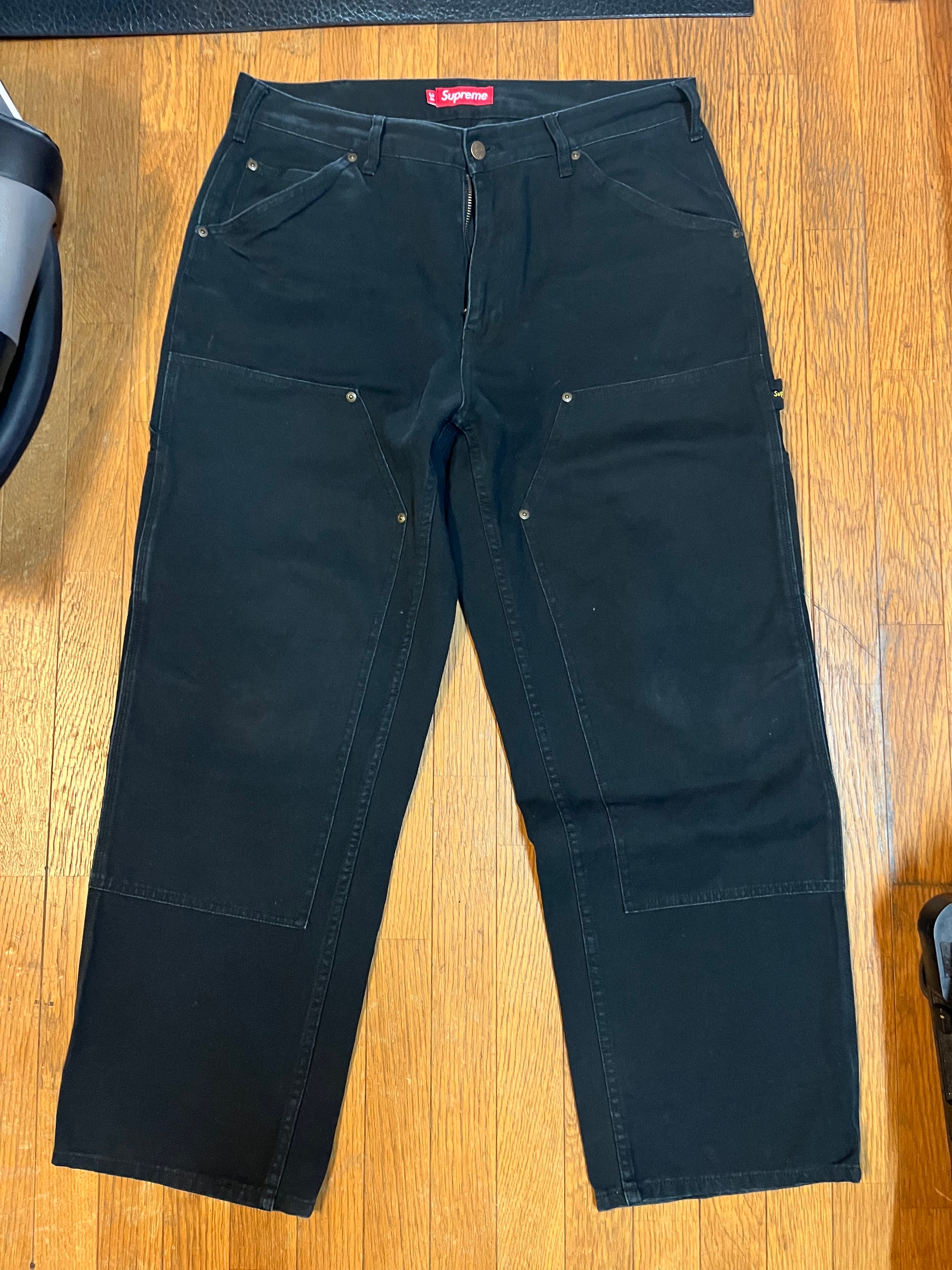 Supreme Double Knee Painter Pant "Black" (24FW)
