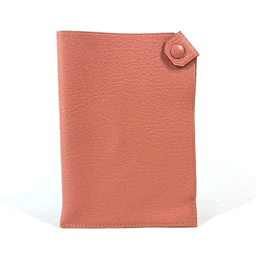 エルメス HERMES ターマック PM トラベルグッズ シンプル パスポートケース エプソン □O刻 ピンク系 新品同様
