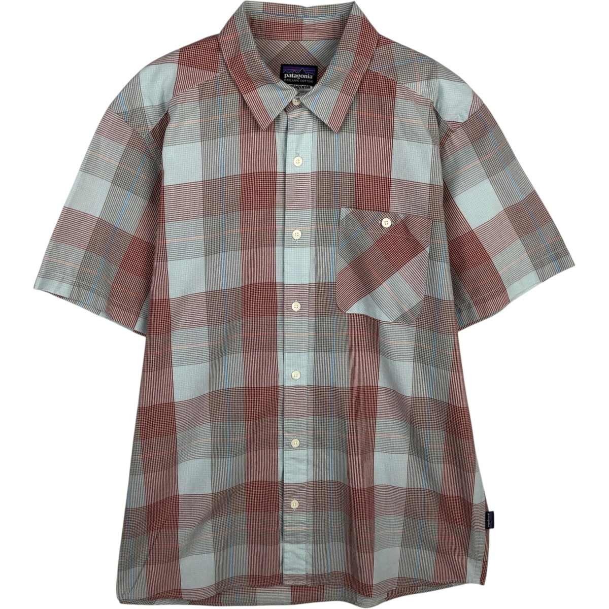 古着 パタゴニア Patagonia ORGANIC COTTON オーガニックコットン 52691SP15 半袖 コットン チェックシャツ メンズM相当/eaa625508