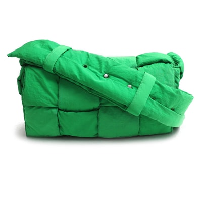 BOTTEGAVENETA ボッテガヴェネタ パデッド テック カセット ショルダーバッグ パラキート 628951 VB081 3724 レディース【中古】