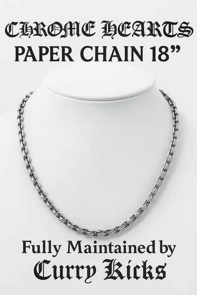 Chrome Hearts Paper Chain Necklace 45cm (18inch) "Silver"