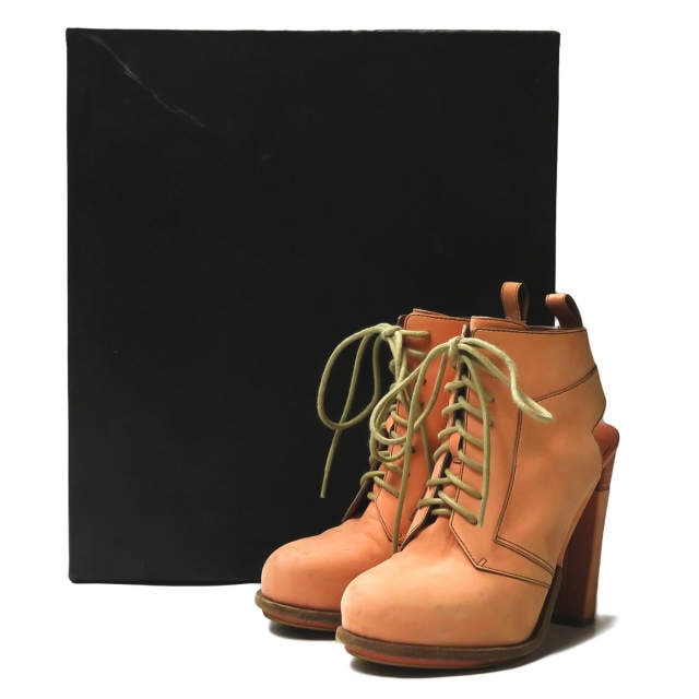 ALEXANDER WANG アレキサンダーワン DAKOTA LACE-UP BOOTIE ヌバックレースアップブーティー 36(22.5cm) ベージュ ハイヒール シューズ lc12924