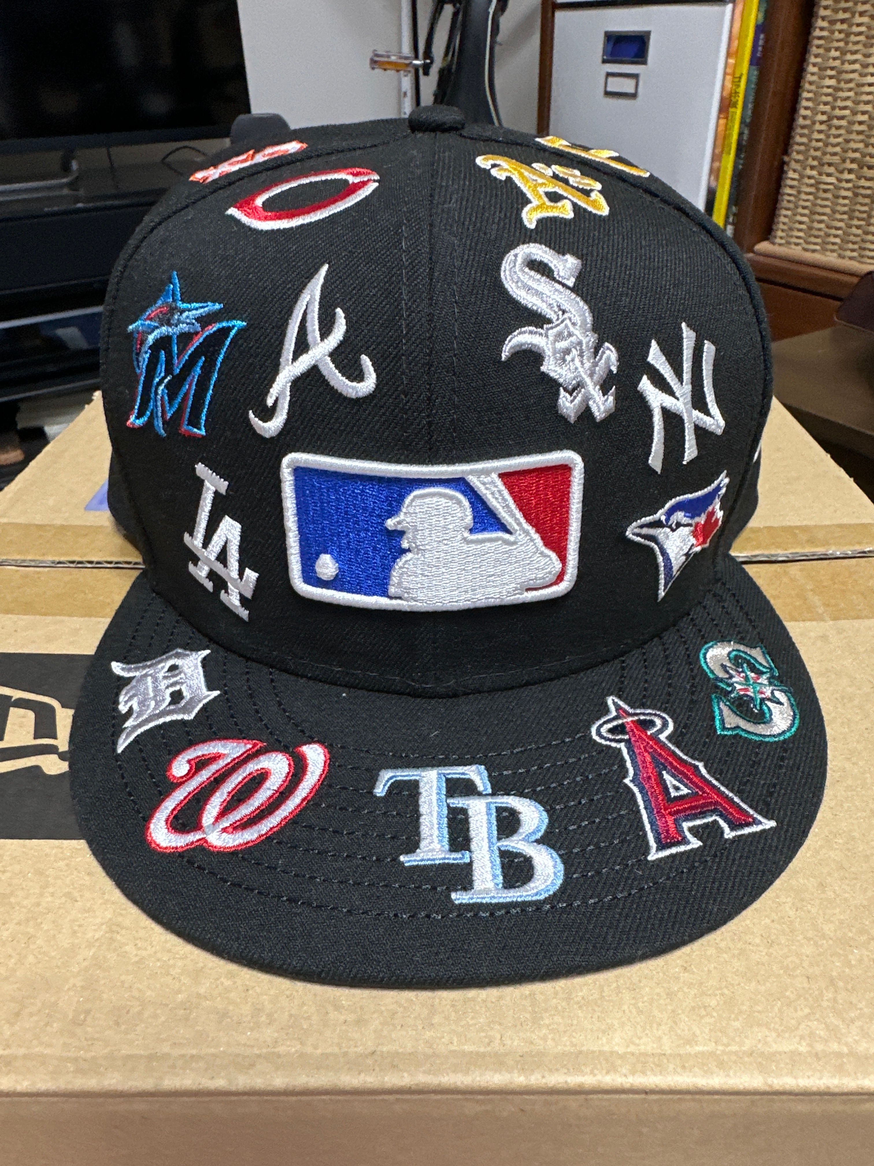 59FIFTY MLBチームロゴオールオーバーブラック