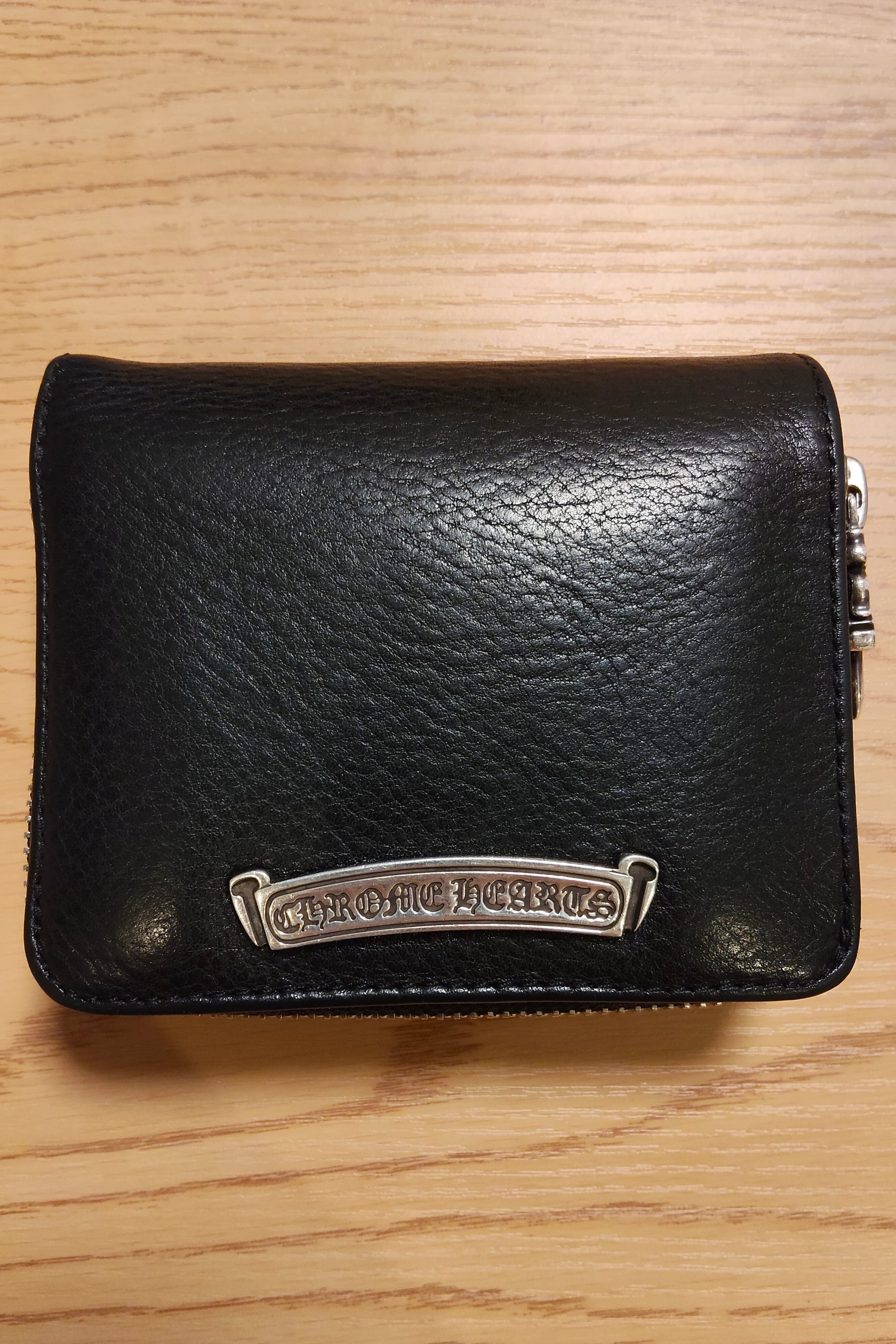 Chrome Hearts Square Zipville Wallet / Leather "Black"
